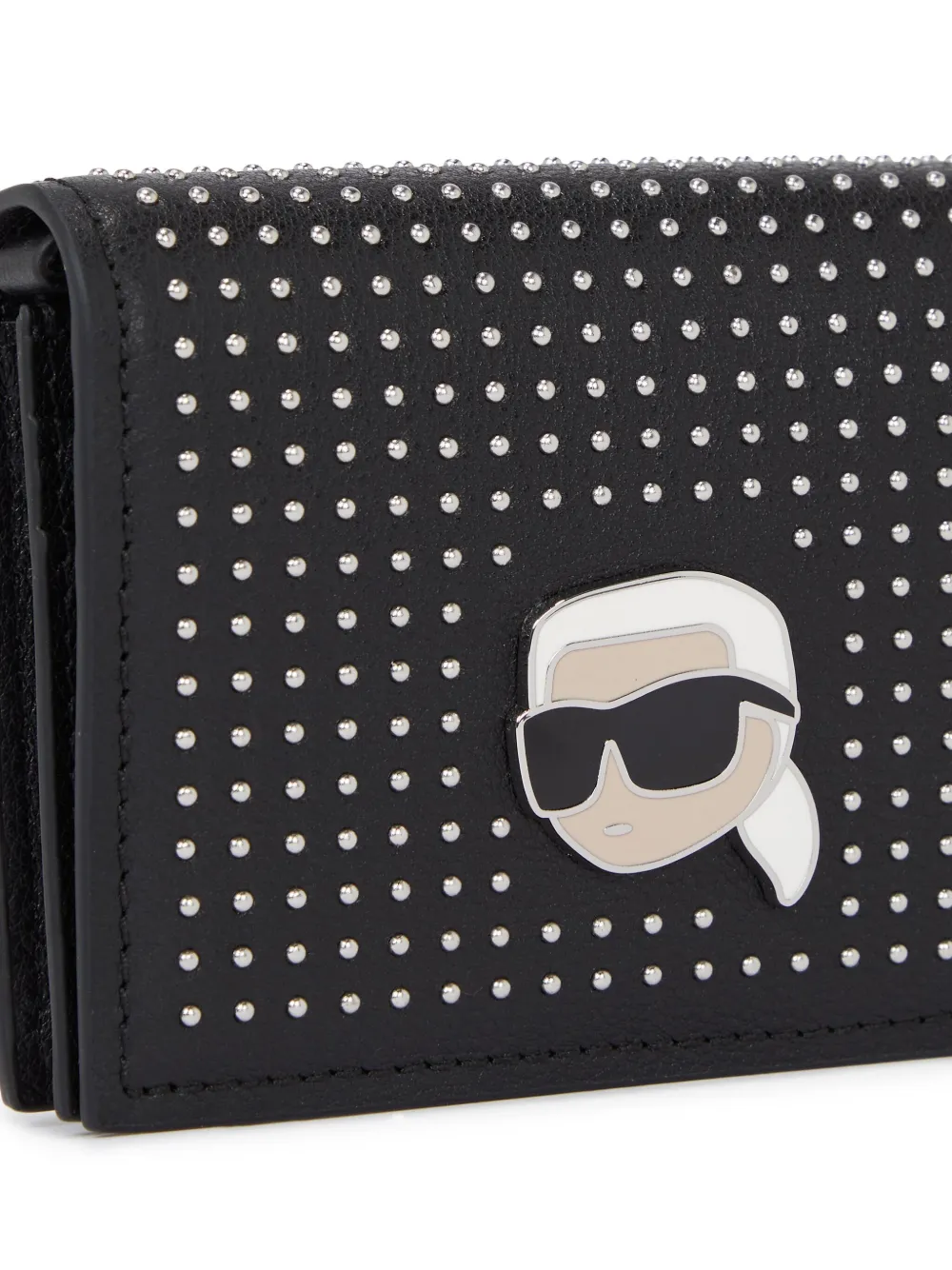 Karl Lagerfeld Ikon leren crossbodytas Zwart