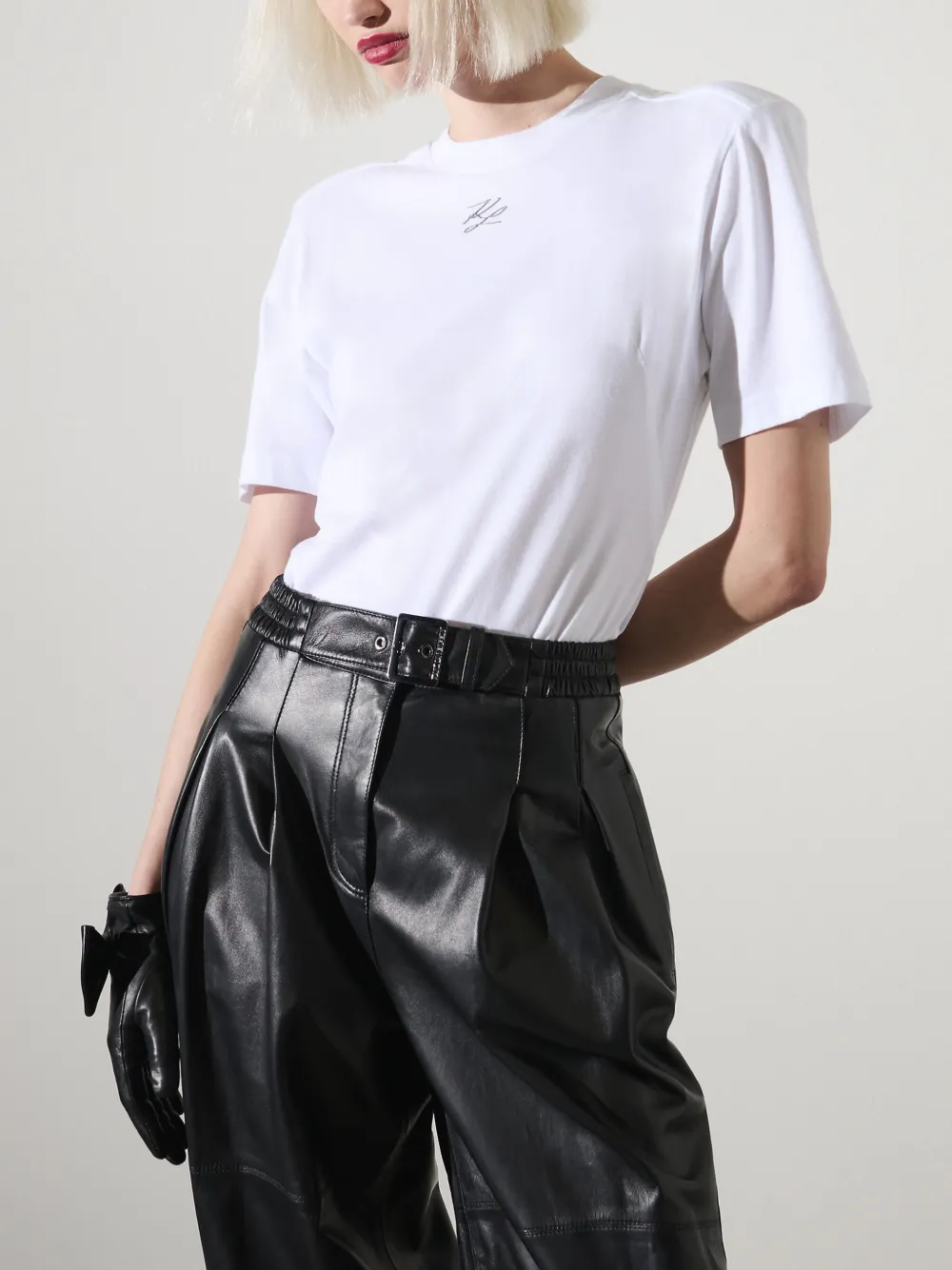 Karl Lagerfeld KL Studio zwaar katoenen T-shirt Wit