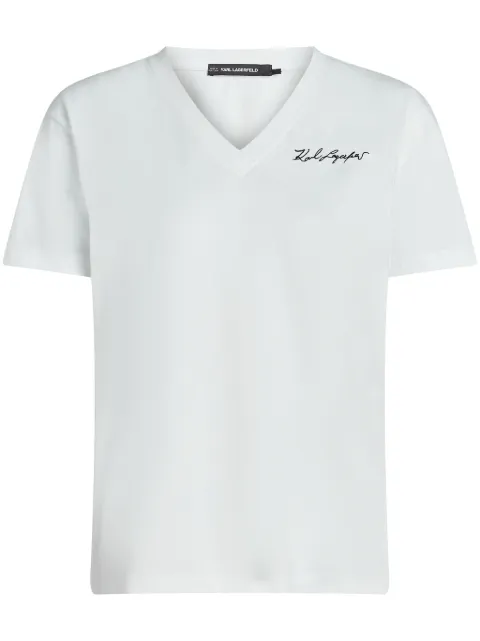Karl Lagerfeld Signature V-neck T-shirt