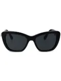 Swarovski cat-eye crystal-embellished-arm sunglasses - Black