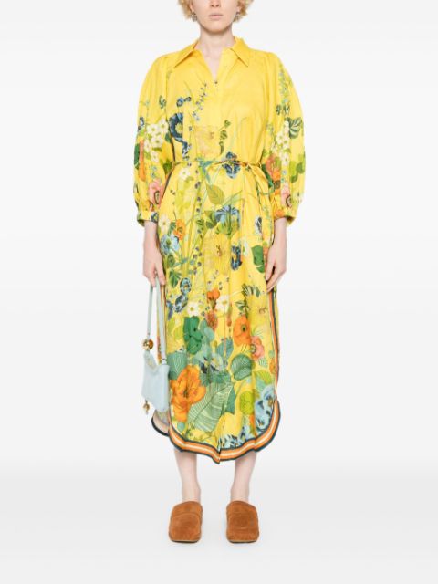 Cresida floral-print linen dress