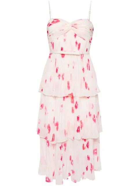 Self-Portrait printed chiffon dress