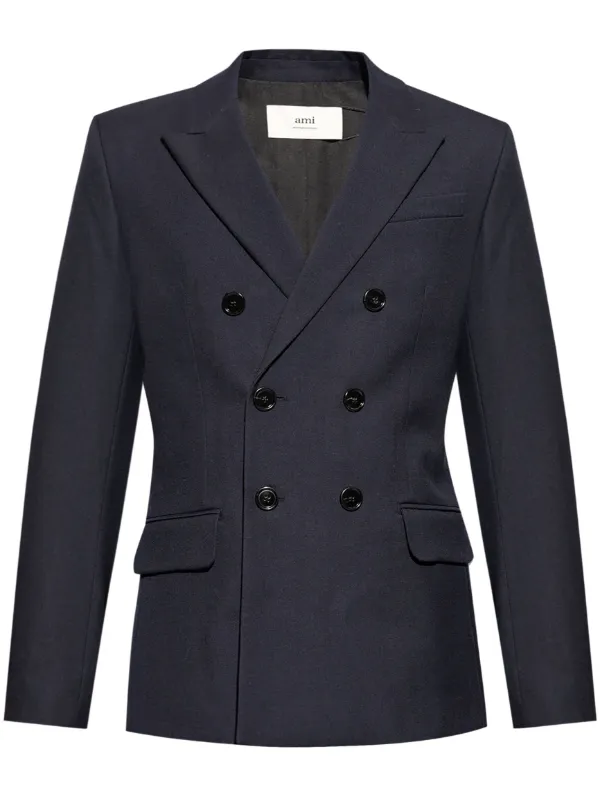 AMI｜BLAZERS (FBV107 WV0026 001) AMI PARIS: wool blazer - Black | Ami Paris blazer
