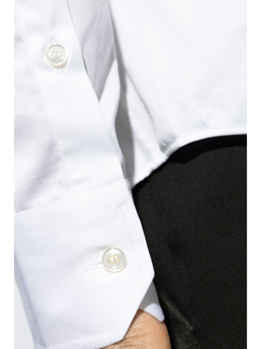 Shop Giorgio Armani Cotton Shirt In White