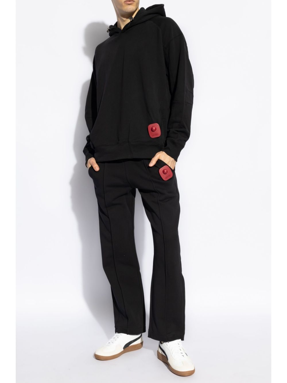 Moschino security-tag cotton hoodie - Zwart