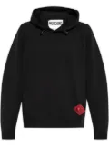 Moschino security-tag cotton hoodie - Black