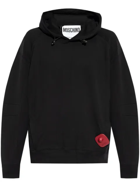 Moschino security-tag cotton hoodie