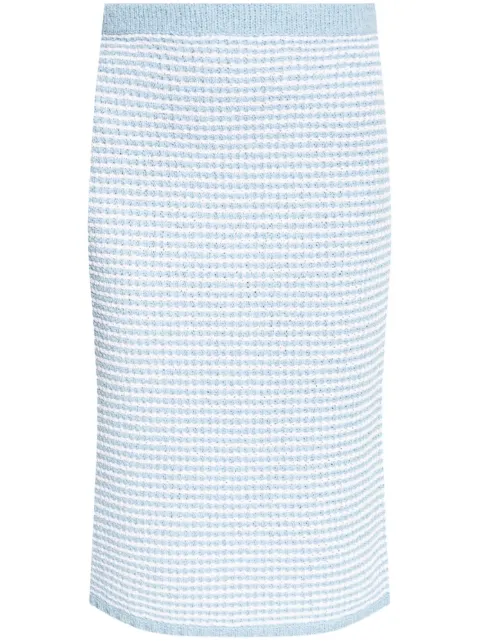 Tory Burch cotton-blend striped skirt