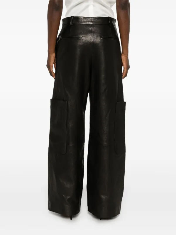 パンツ KHAITE BLACK CAITON HIGH-WAISTED TROUSERS Khaite Caiton Pants In Black | ModeSens