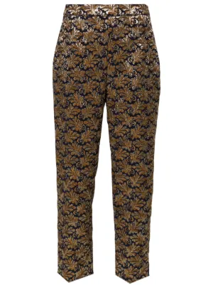 プラダ ブラウン スクエア クロップドパンツ 36 PRADA（パンツ