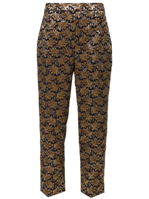 Prada patterned-jacquard cropped trousers