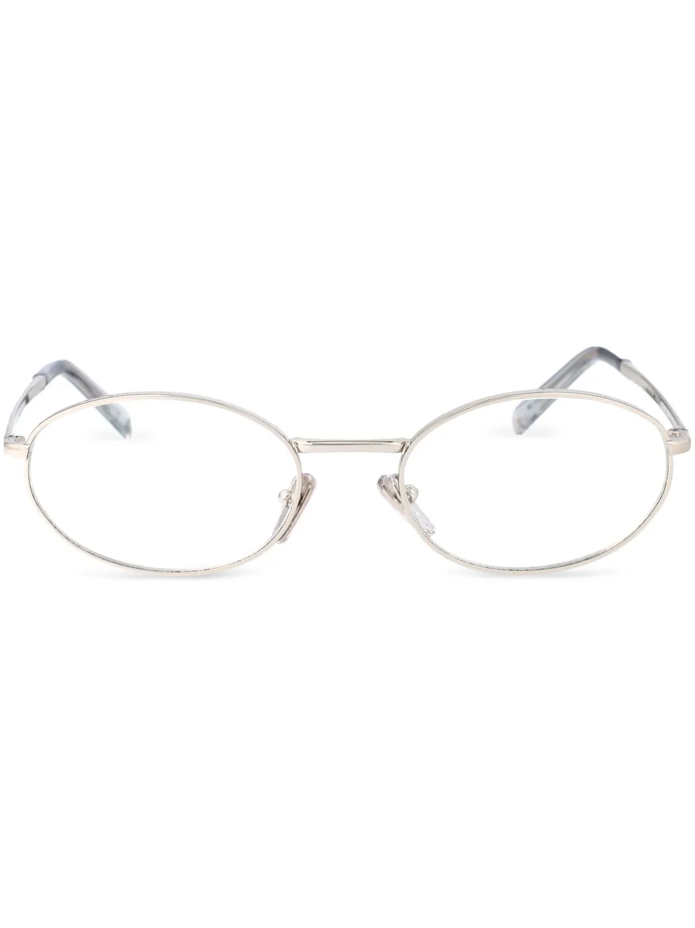 Prada Eyewear lunettes de vue à monture ovale | argent | Image 1