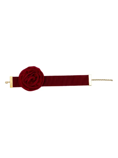 Blumarine gargantilla con broche de rosa