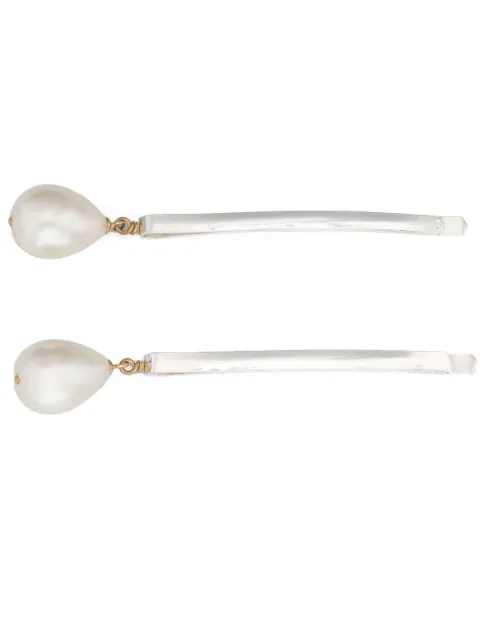 BEATRIZ PALACIOS Pearl Drop hair pins (set of two)