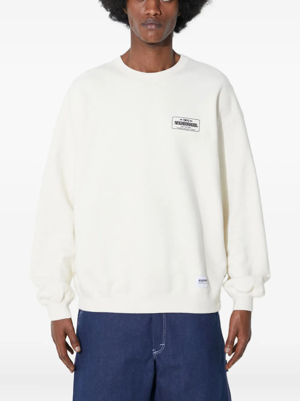 Neighborhood logo sweatshirt | White | Image 1