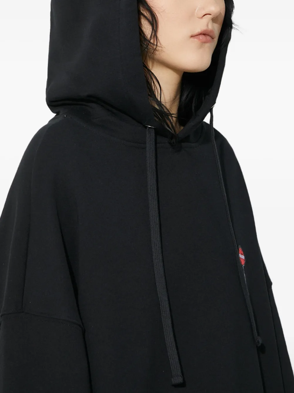 Fiorucci lollipop-embroidered hoodie Zwart