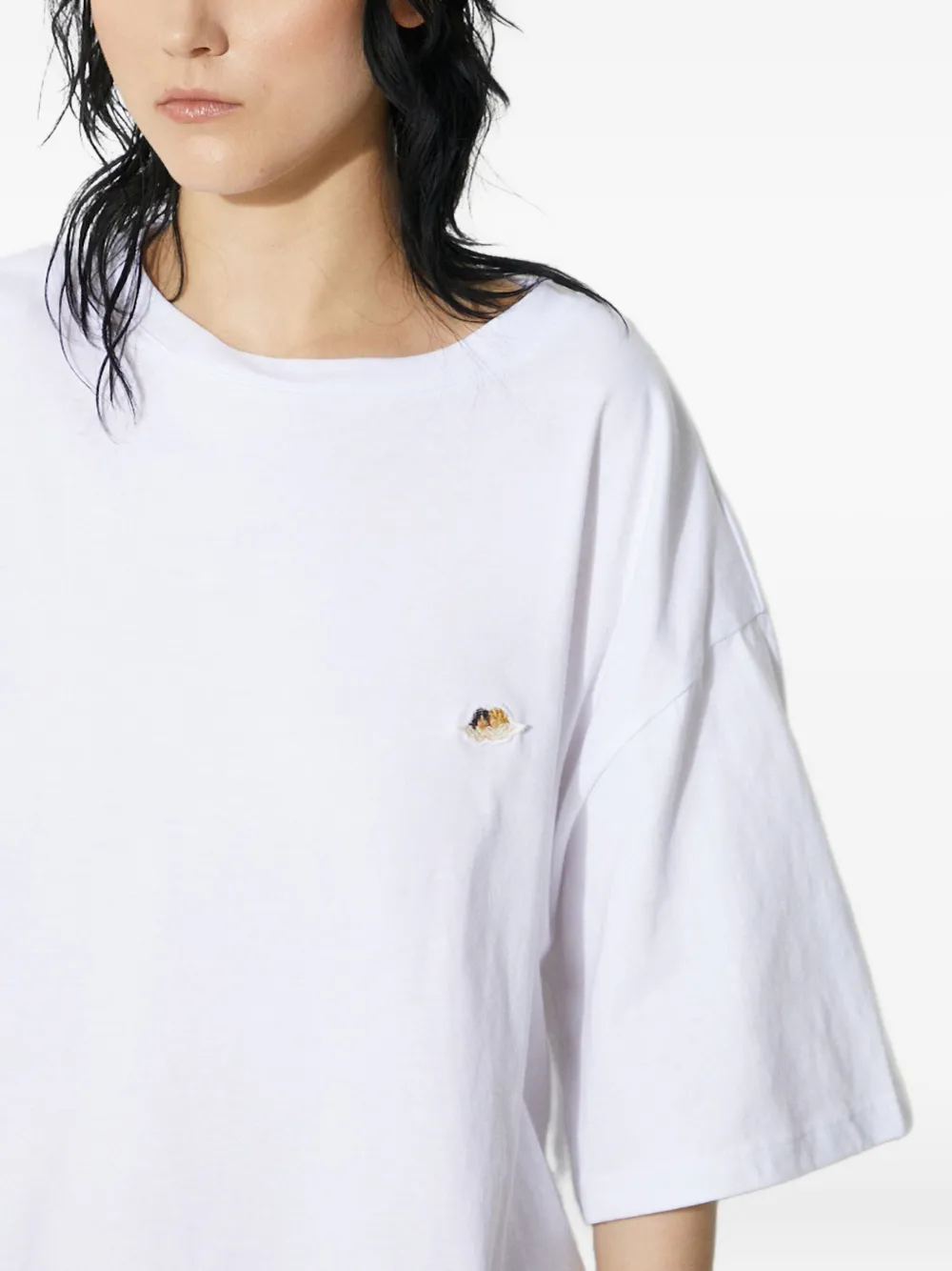 Fiorucci embroidered short-sleeve T-shirt Wit