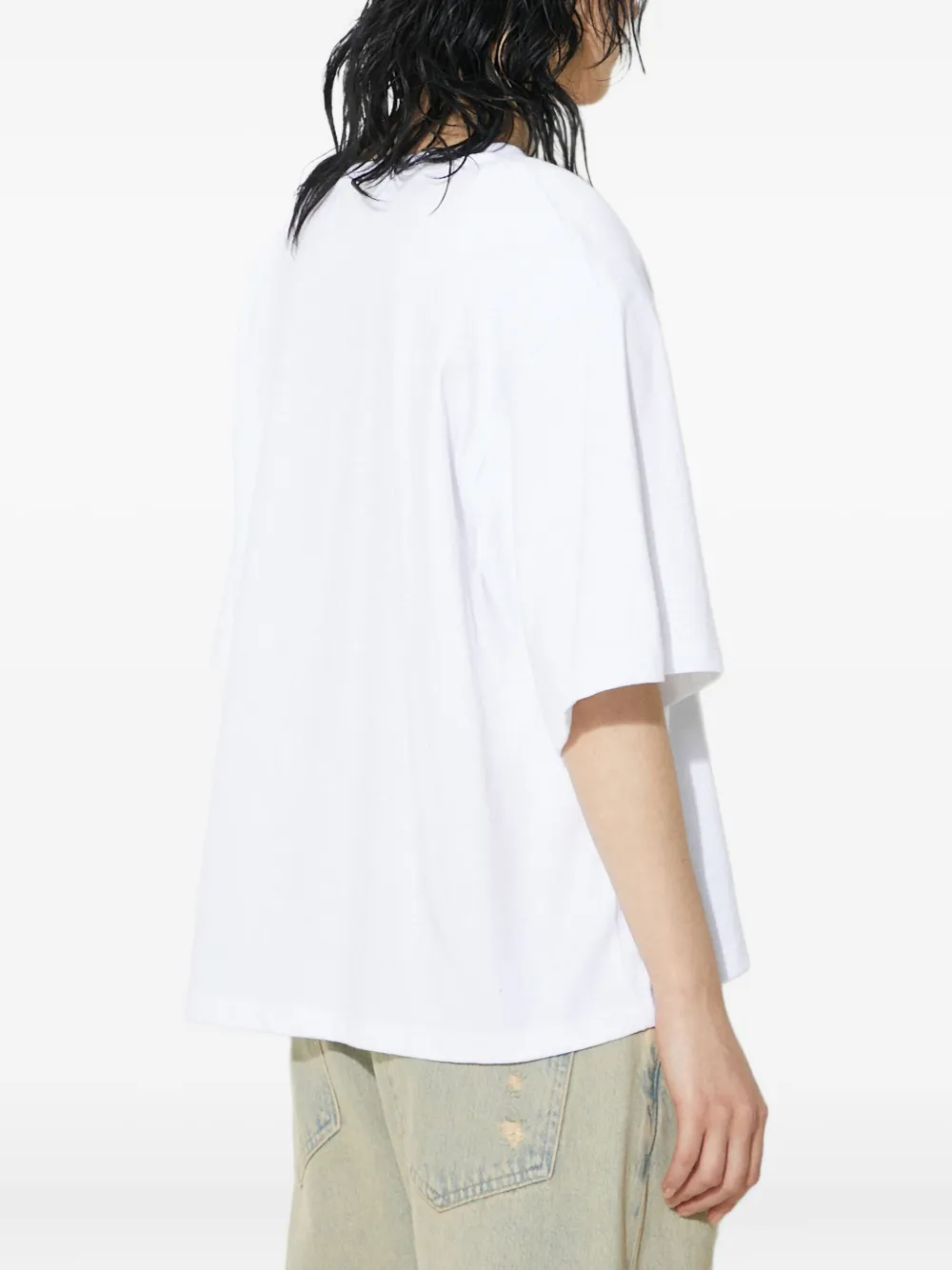 Fiorucci embroidered short-sleeve T-shirt Wit