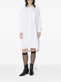 Fiorucci angels-embroidered midi shirt dress - White