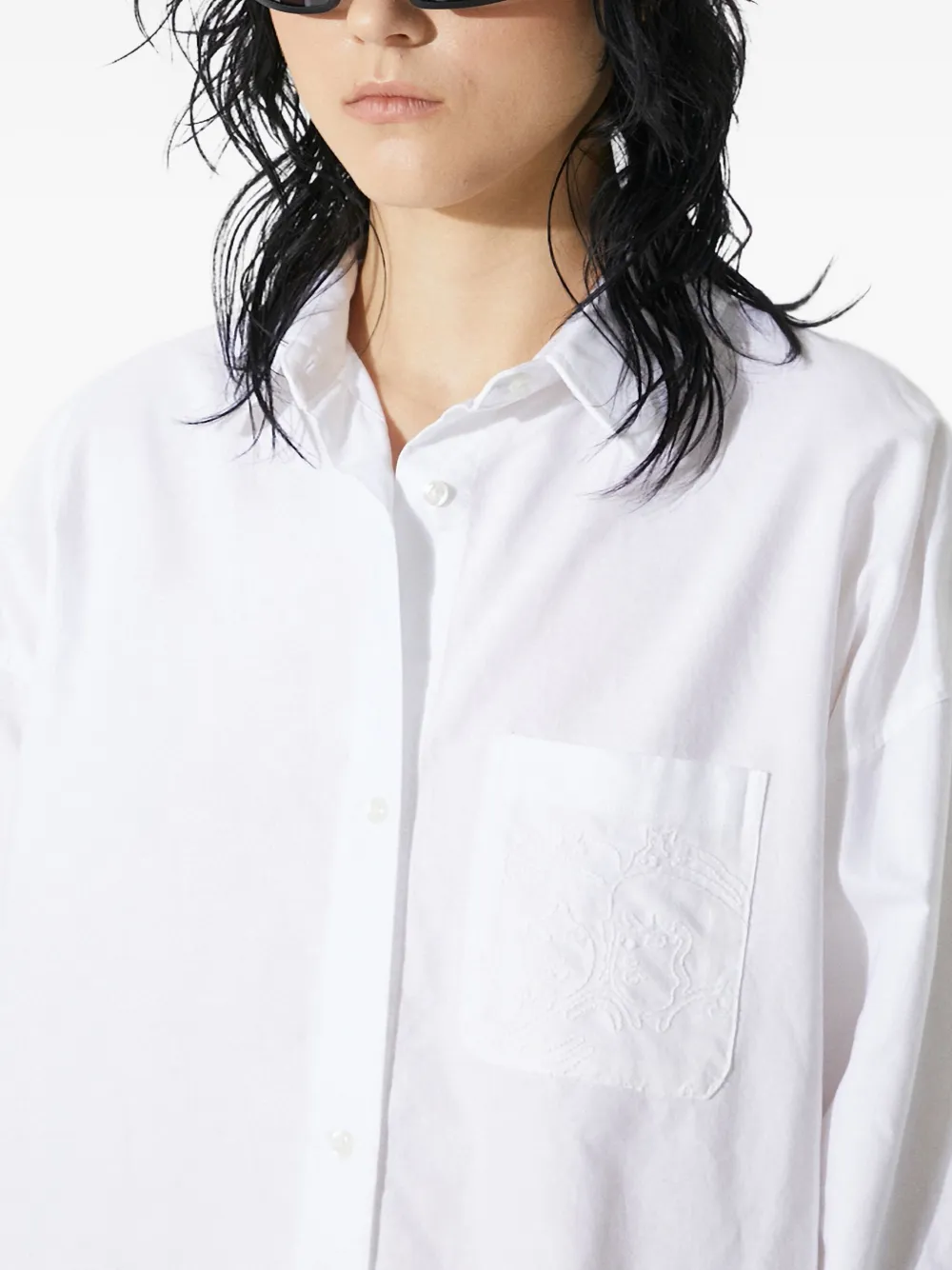 Fiorucci Blousejurk met geborduurde engelen Wit