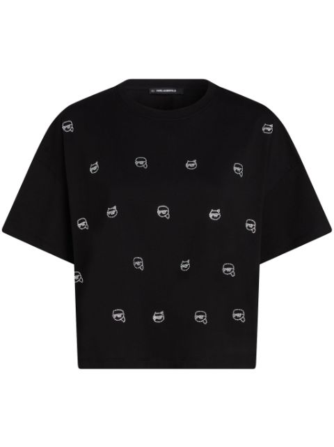 Karl Lagerfeld Ikon rhinestone-embellished T-shirt