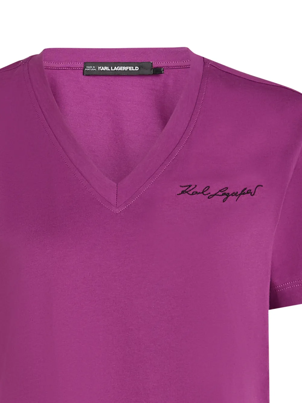Karl Lagerfeld T-shirt met geborduurd logo - Roze