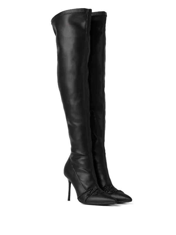 Karl lagerfeld thigh high boots on sale