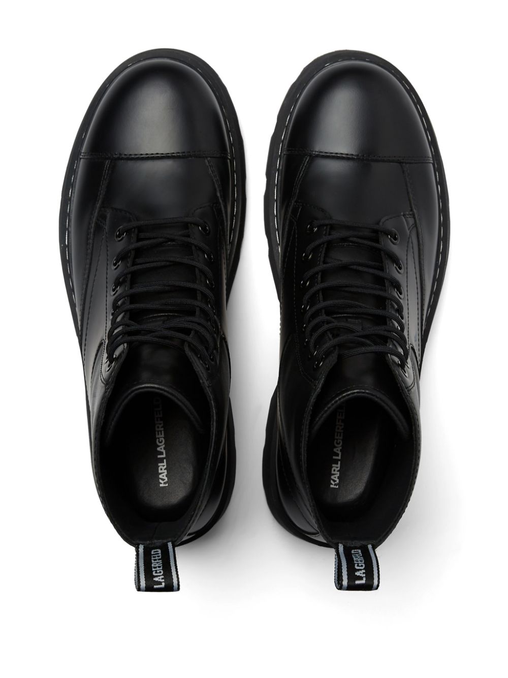 Karl Lagerfeld Kamden leather boots Black