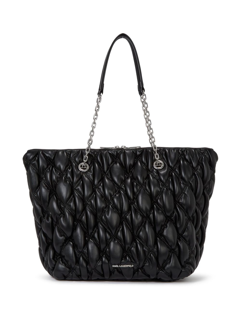 Shop Karl Lagerfeld Signature Kuilt Tote Bag In Black