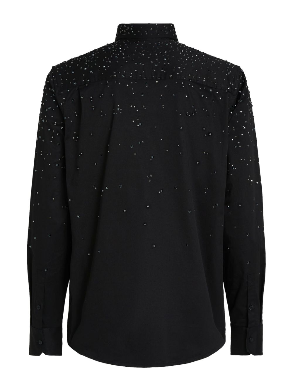 Shop Karl Lagerfeld Rhinestone-dégradé Shirt In Black