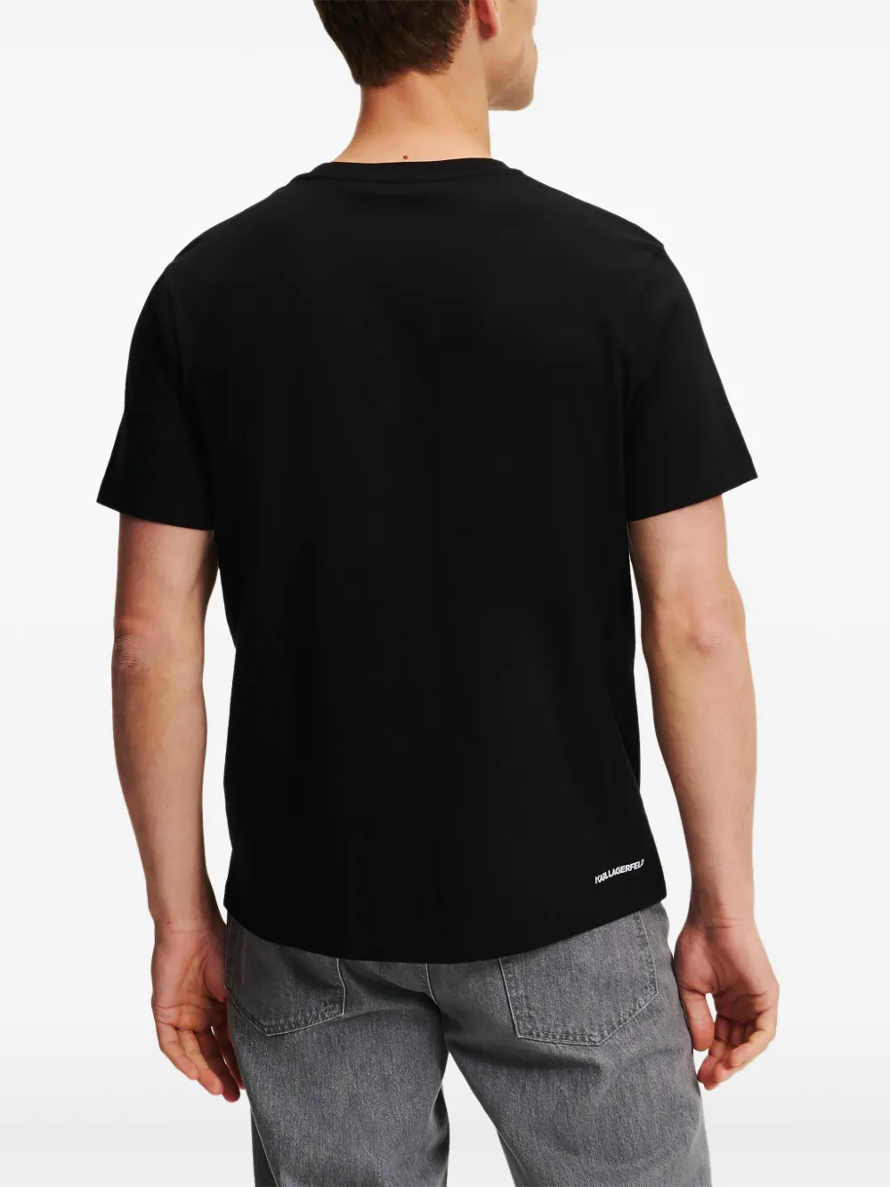 Karl Lagerfeld Optical Illusion T-shirt Zwart