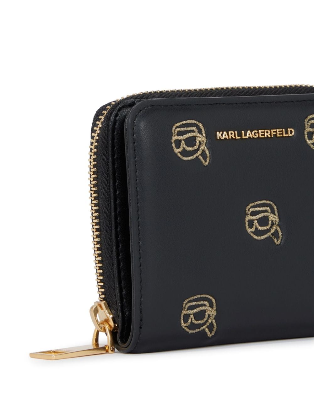 Shop Karl Lagerfeld Ikonik Seasonal Bi-fold Wallet In 黑色