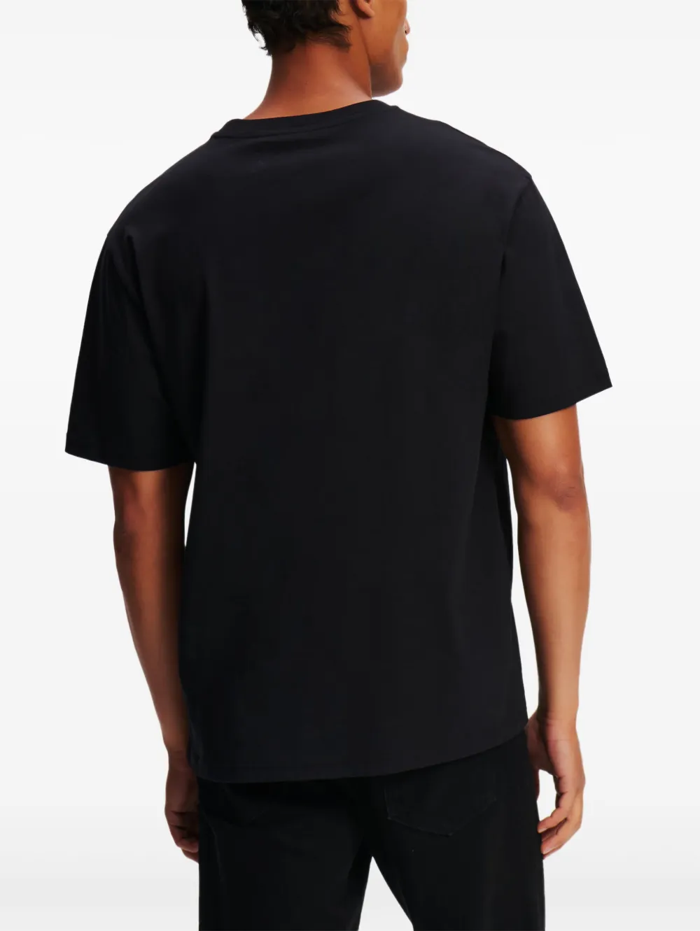 Karl Lagerfeld Art Deco T-shirt met logo Zwart