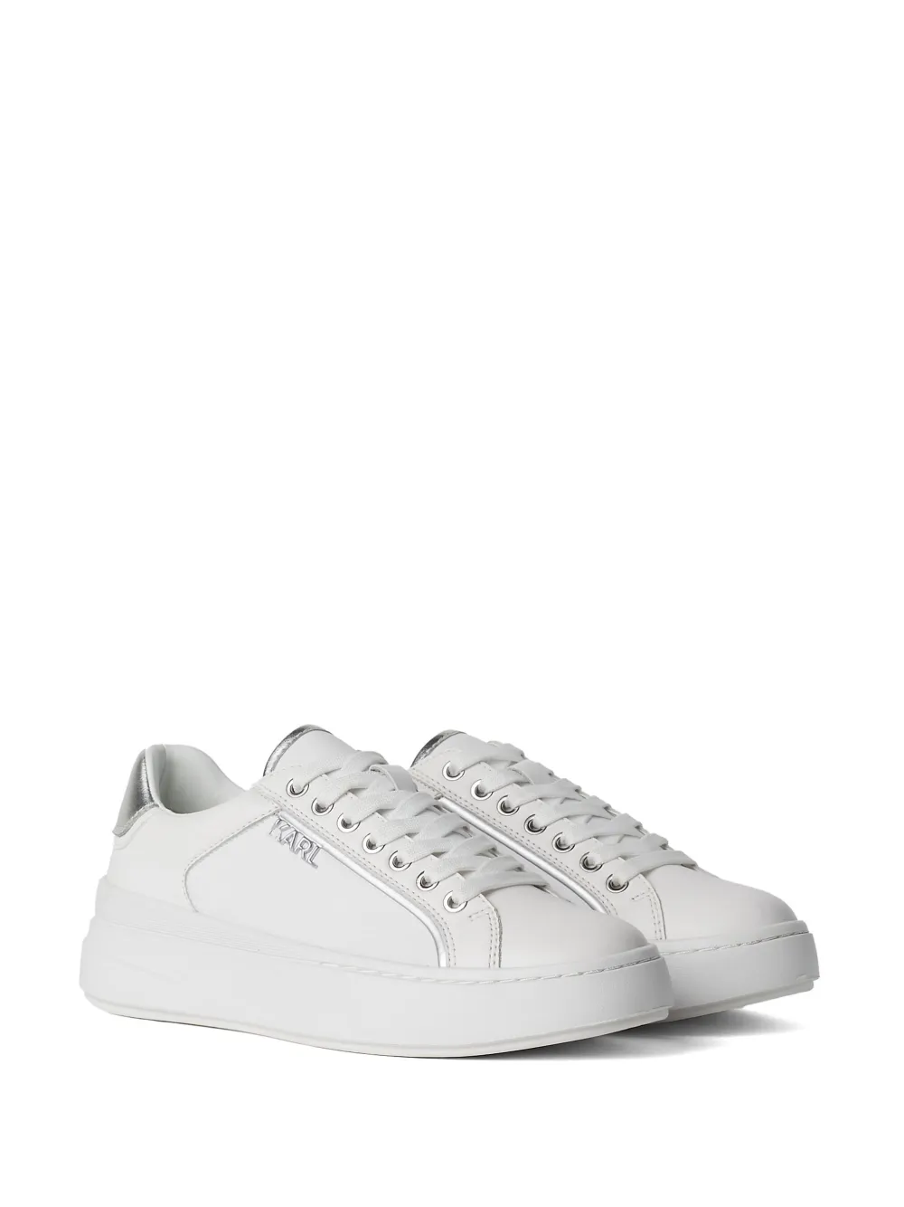 Karl Lagerfeld Kronos Lo sneakers met kant - Wit