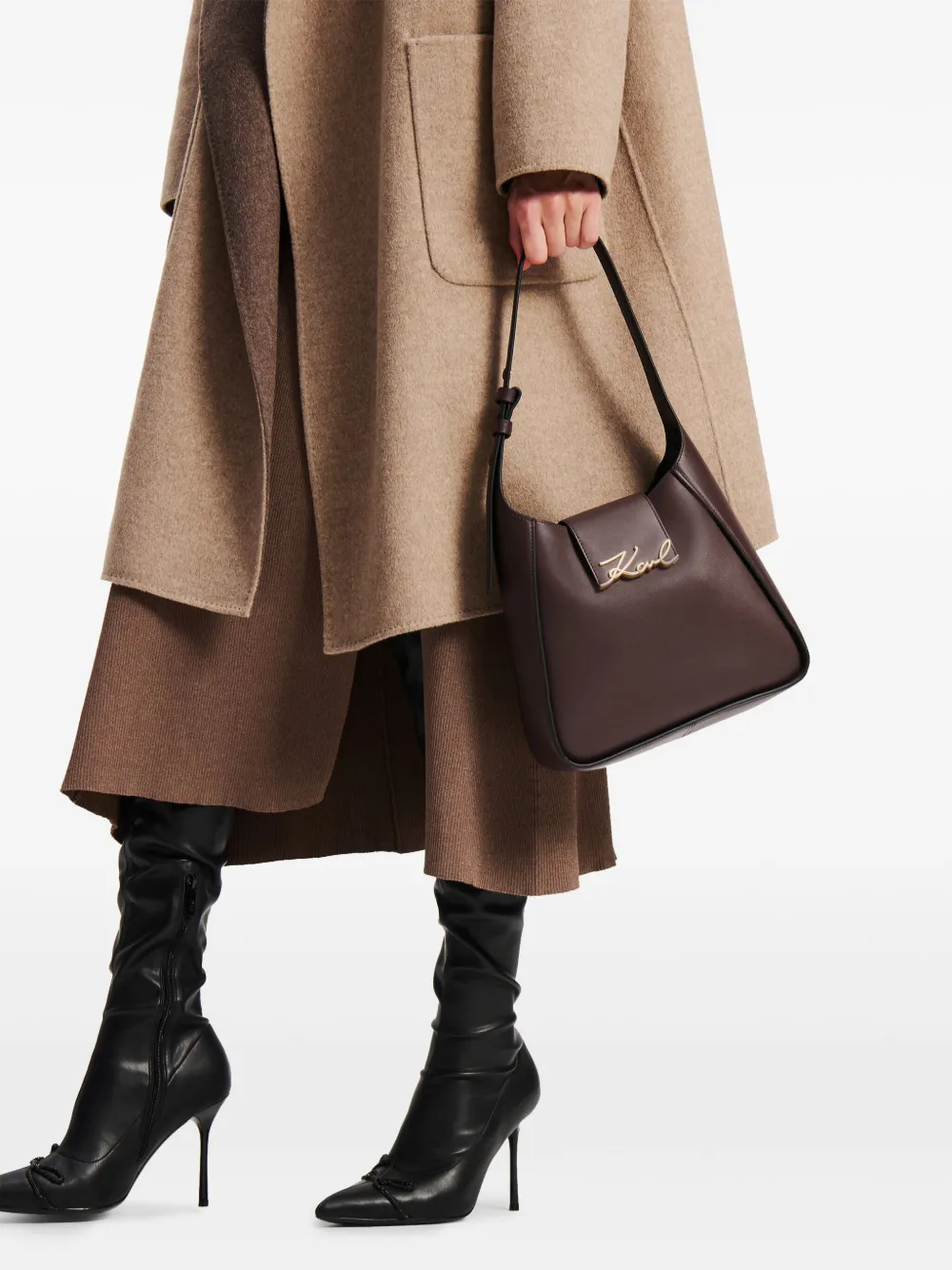 Karl Lagerfeld K/Signature schoudertas - Bruin