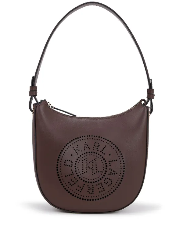 Karl Lagerfeld K/Circle Moon レザーショルダーバッグ | ブラウン 