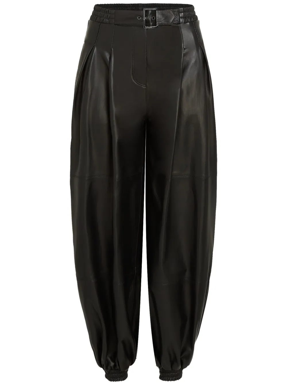 Karl Lagerfeld pantalon KL Studio Voluminous en cuir | noir | Image 1
