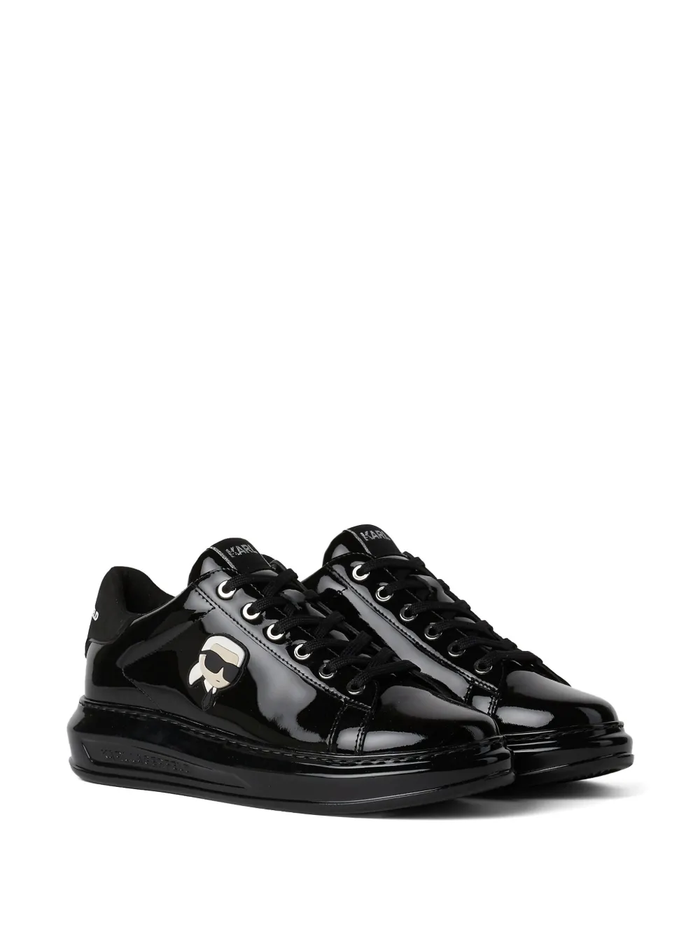 Karl Lagerfeld Ikonik NFT Kapri leren sneakers - Zwart