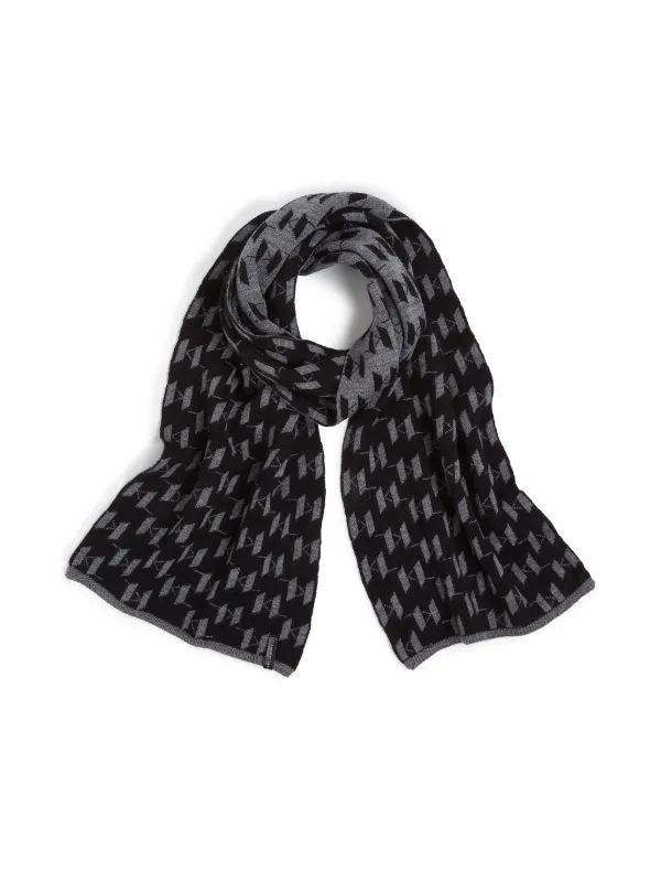 Farfetch Scarf Karl Lagerfeld Karl Lagerfeld Monogram Knitted Scarf