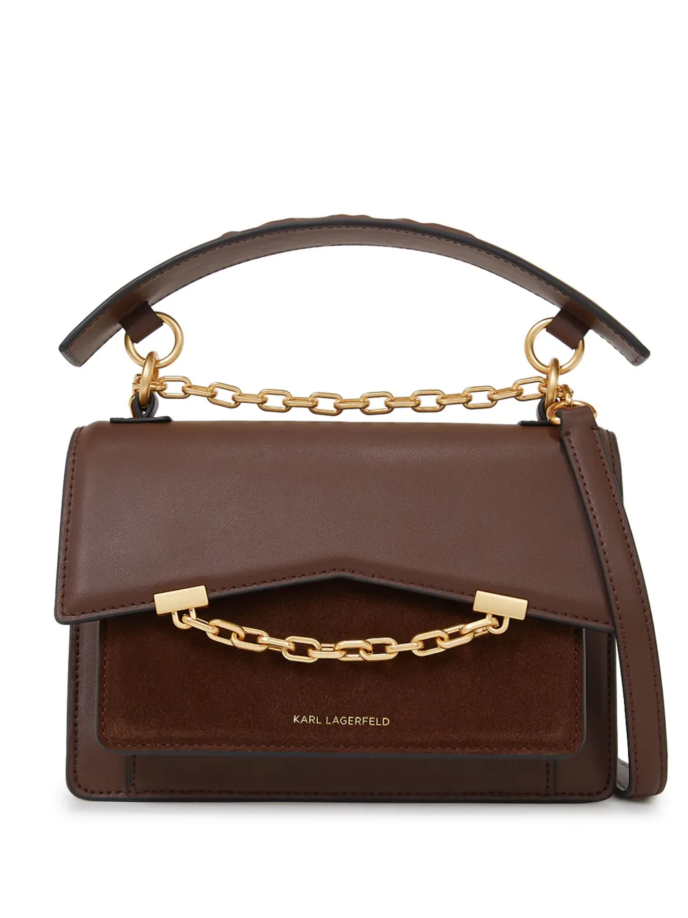 Karl Lagerfeld K Seven Grainy suède crossbodytas Bruin