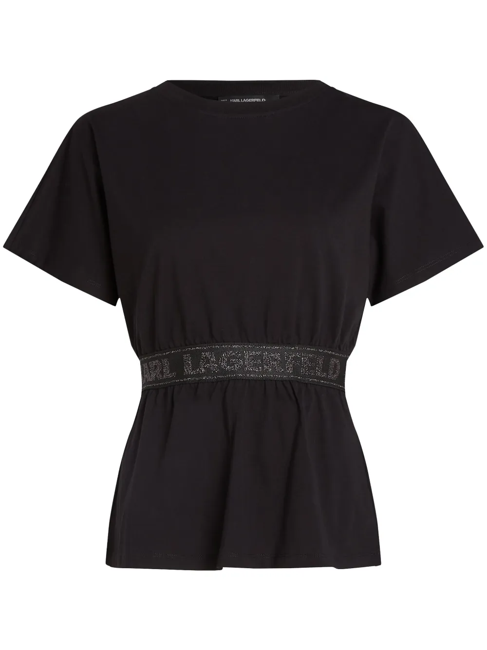 Karl Lagerfeld T-shirt met logoband Zwart