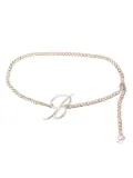 Blumarine logo-pendant chain belt - Gold