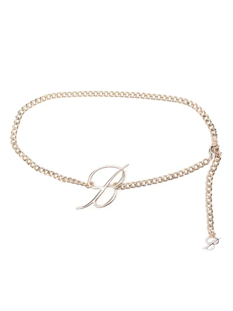 Blumarine logo-pendant chain belt