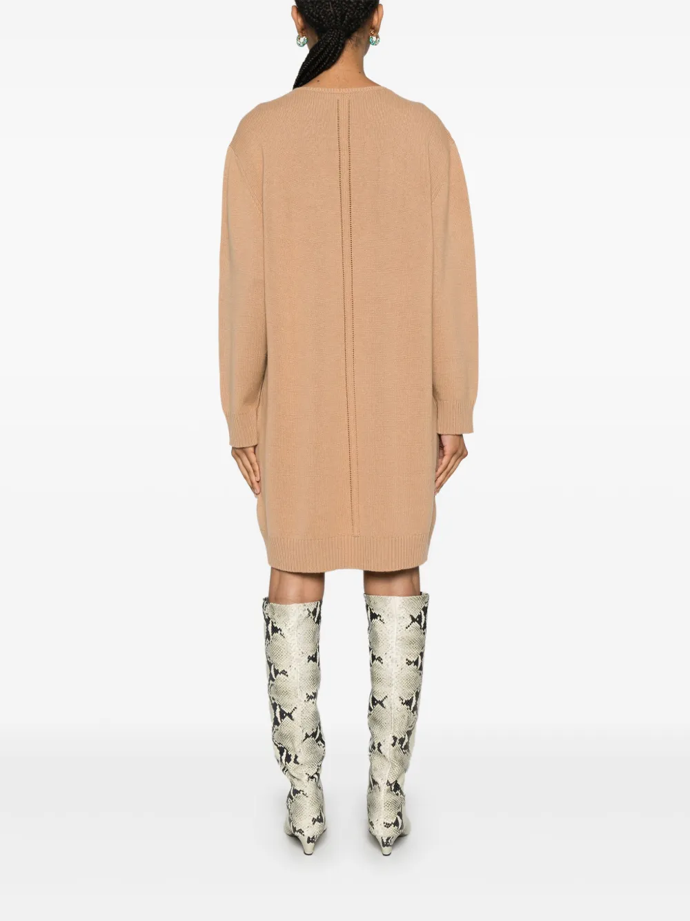 Fabiana Filippi Jurk met V-hals Beige