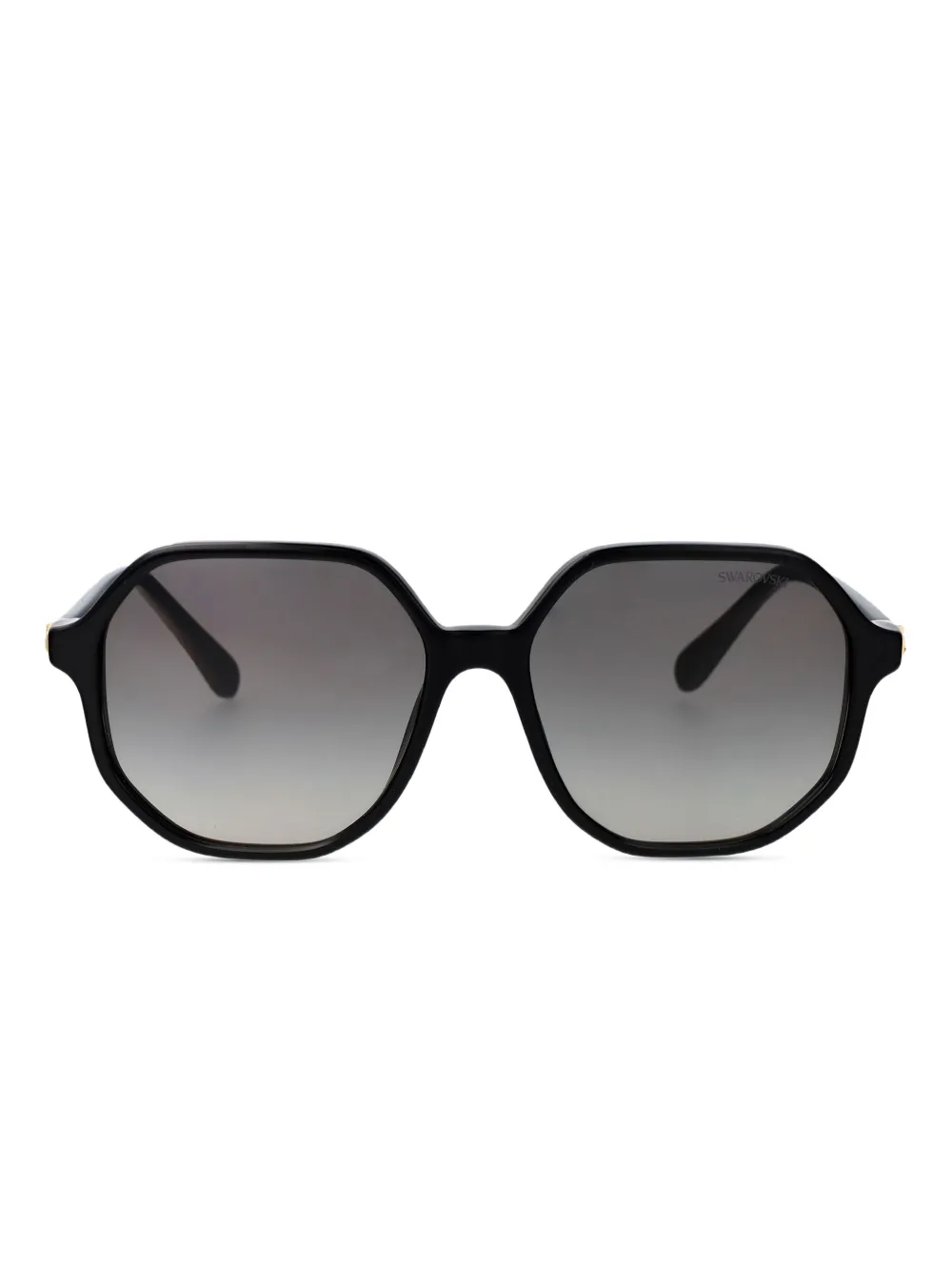 Swarovski Eyewear オーバーサイズフレーム サングラス - ブラック Swarovski Eyewear オーバーサイズフレーム サングラス - ブラック