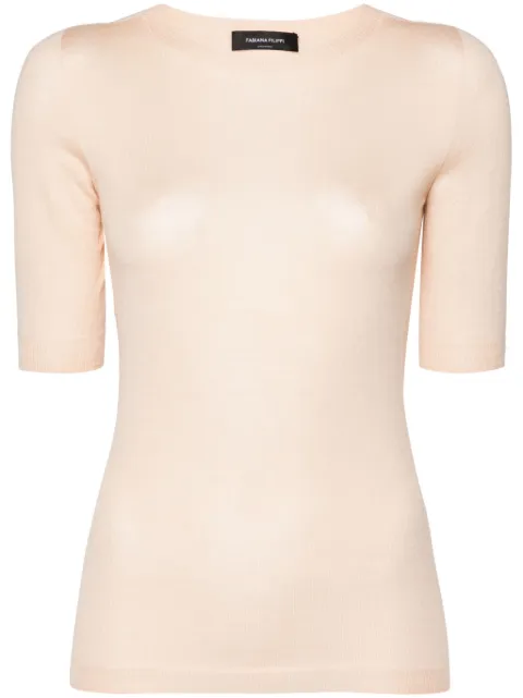 Fabiana Filippi round-neck fine-knit top 