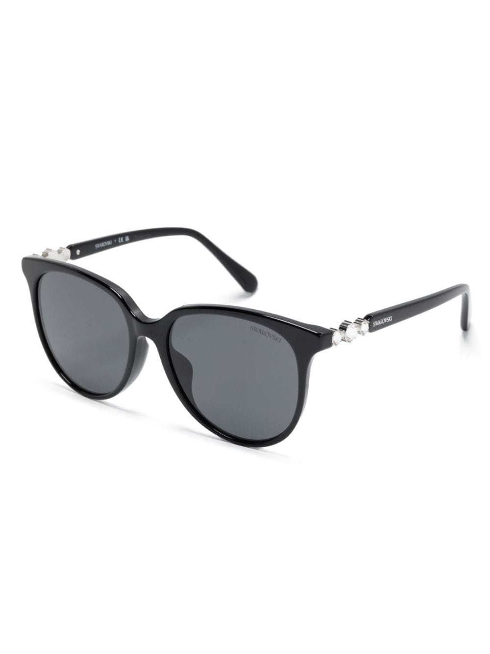 Swarovski round-frame sunglasses - Zwart