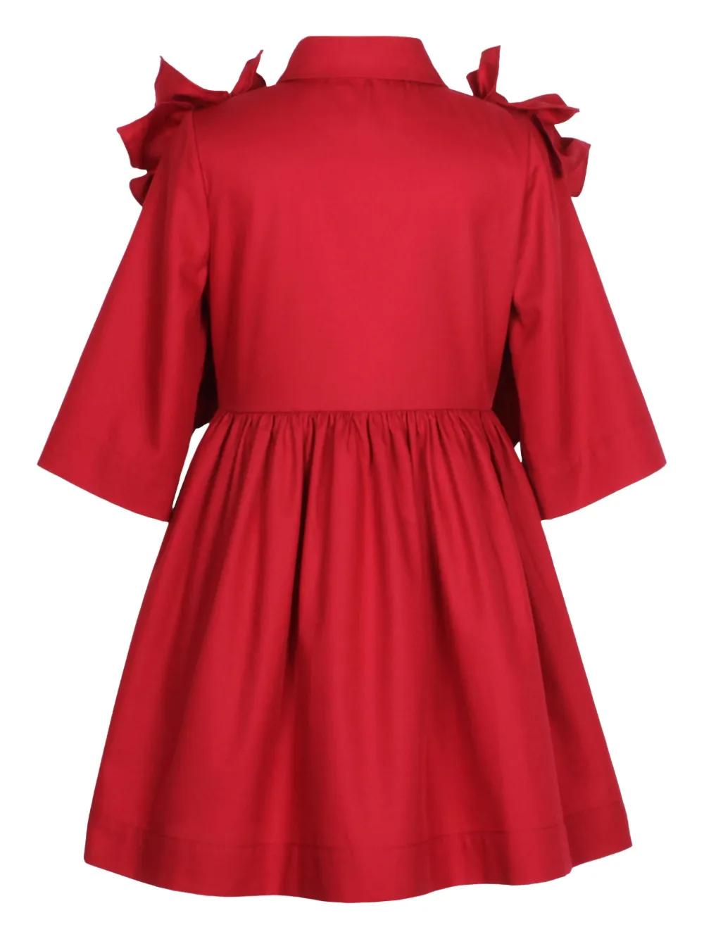 JESSIE AND JAMES Geribbelde jurk met lange mouwen - Rood