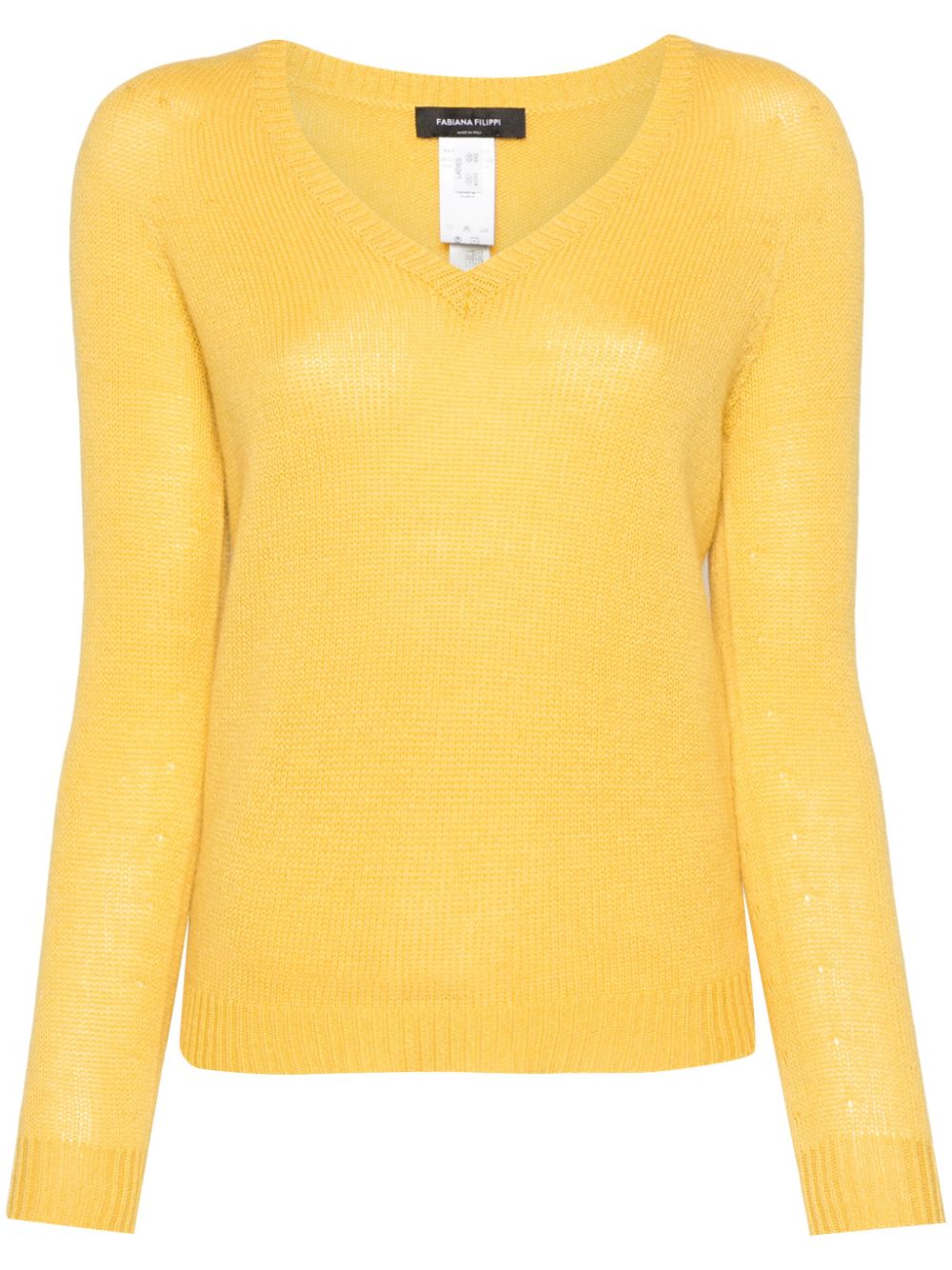 Fabiana Filippi Strickpullover Mit V-ausschnitt In Gelb