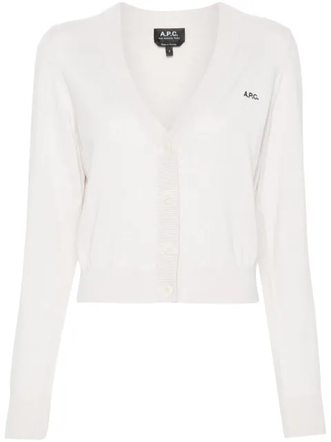 A.P.C. Berenice logo-embroidered cardigan Women